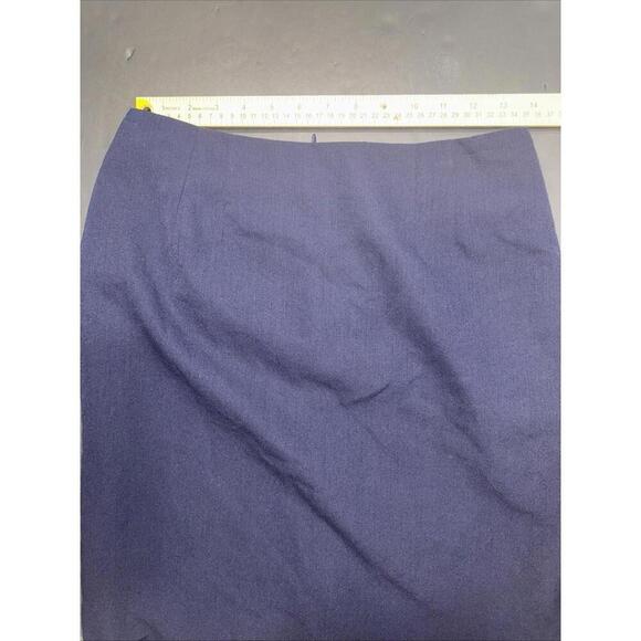 Pendleton Savvy Stretch Virgin Wool Skirt Navy Business Career Designer Luxury 6 - Picture 6 of 14